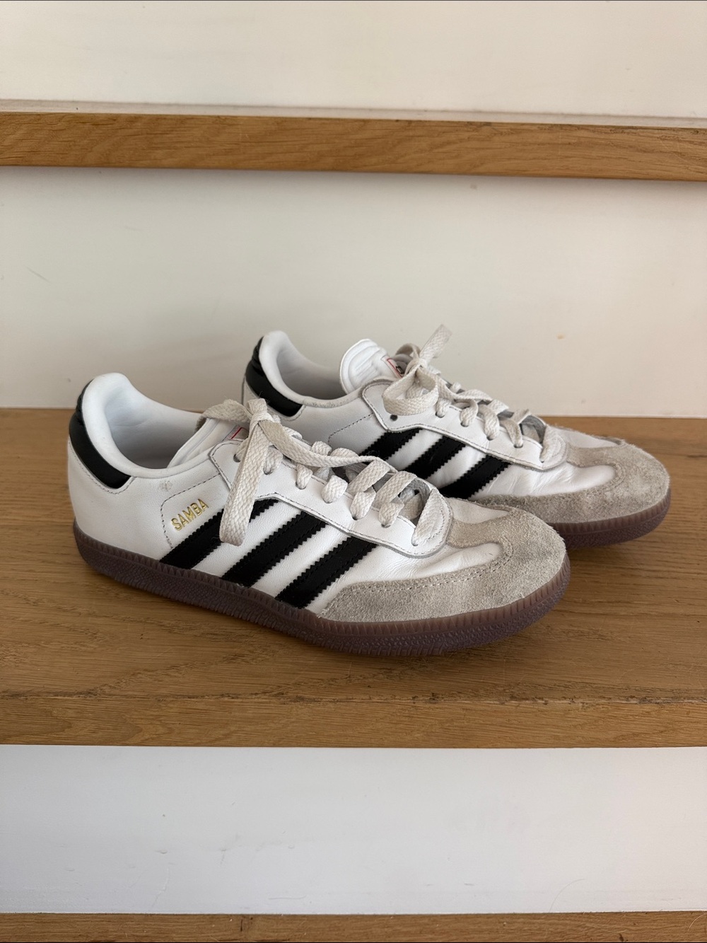 Kids Adidas Samba. US size 4.  Worn for a few indoor soccer games.